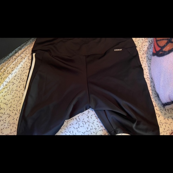 Adidas black athletic shorts. - Picture 3 of 3